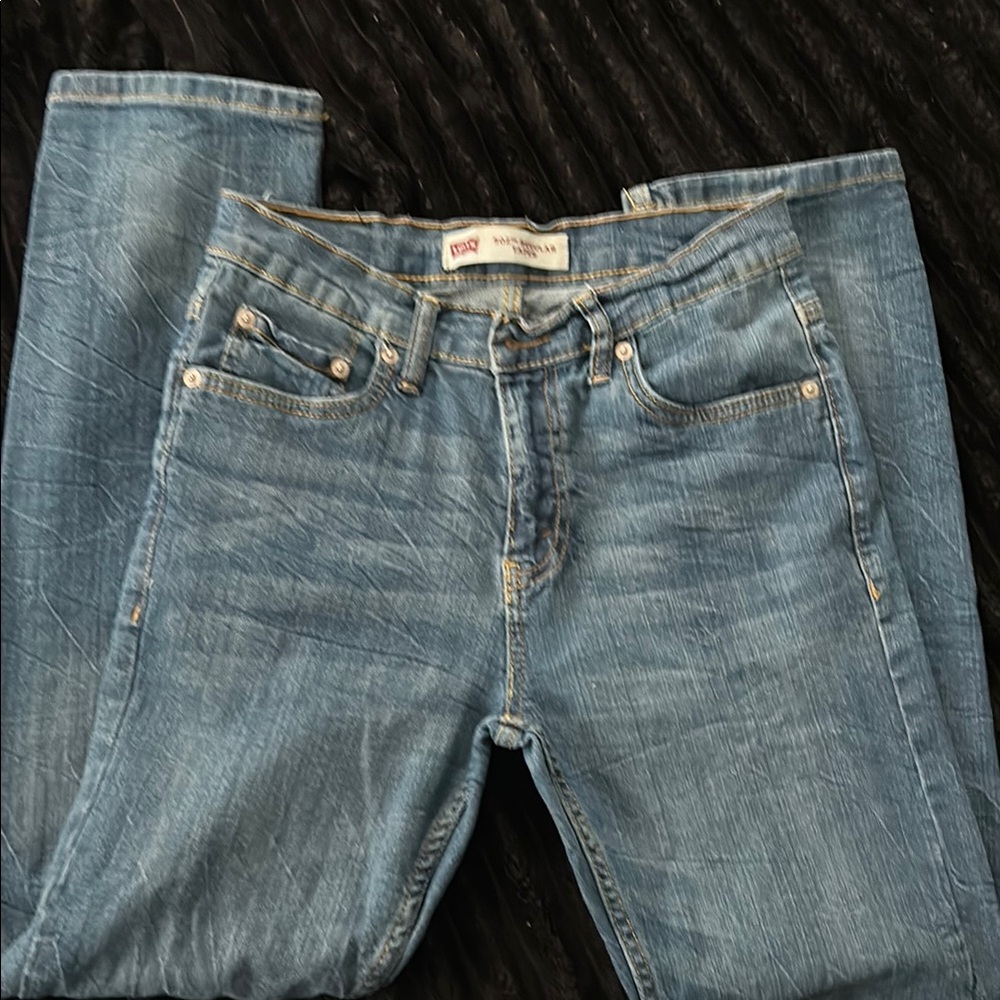 Levi's Blue Straight Leg Denim Jeans